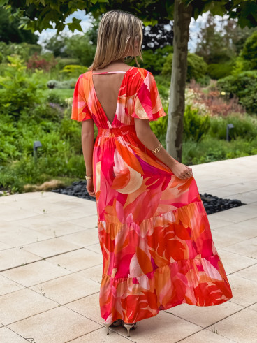 Robe longue orange