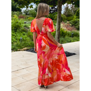 Robe longue orange