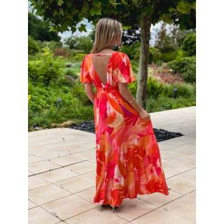 Robe longue orange