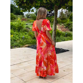 Robe longue orange