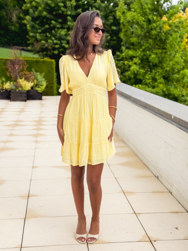 Robe courte Getty - Jaune