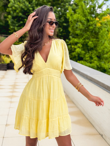 Robe courte Getty - Jaune