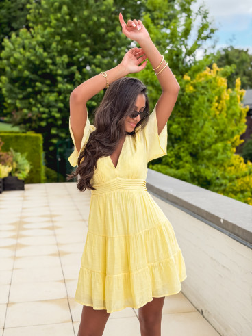 Robe courte Getty - Jaune