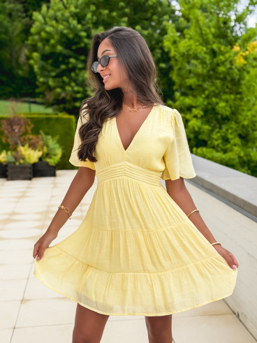 Robe courte Getty - Jaune