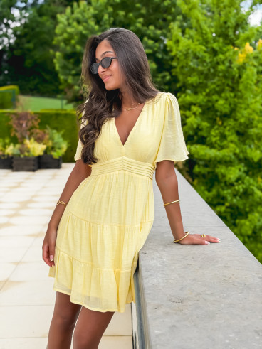Robe courte Getty - Jaune