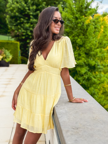 Robe courte Getty - Jaune