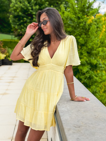 Robe courte Getty - Jaune