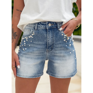 Short en jeans Magdaline - Bleu clair