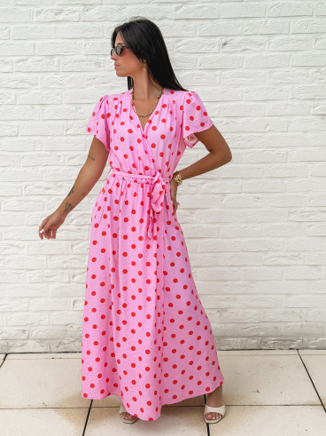 Robe longue Élyséa - Rose