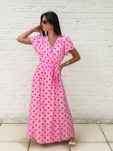 Robe longue Élyséa - Rose