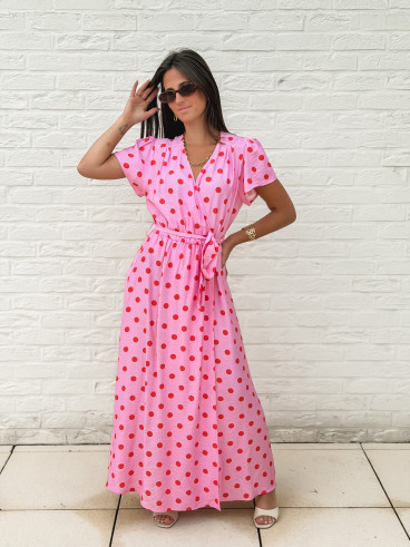Robe longue Élyséa - Rose