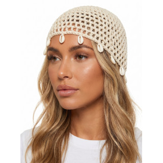 Bonnet en crochet Mahault - Ecru