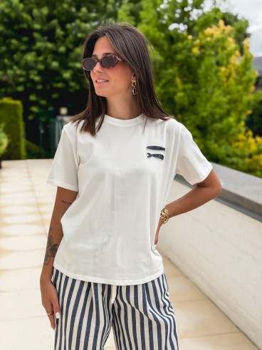 T-shirt "Fish" - Blanc