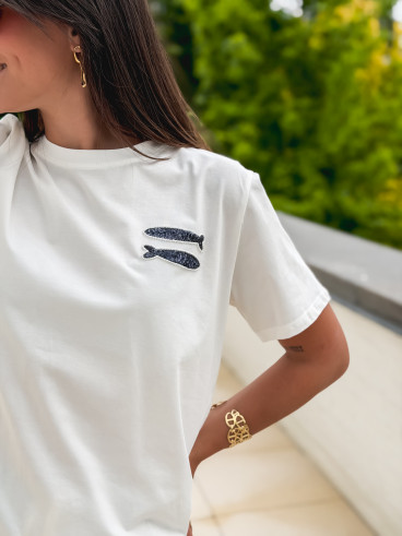 T-shirt "Fish" - Blanc