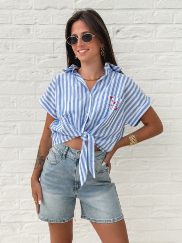 Chemise lignée Croatia - Bleu Chemise lignée Croatia - Bleu