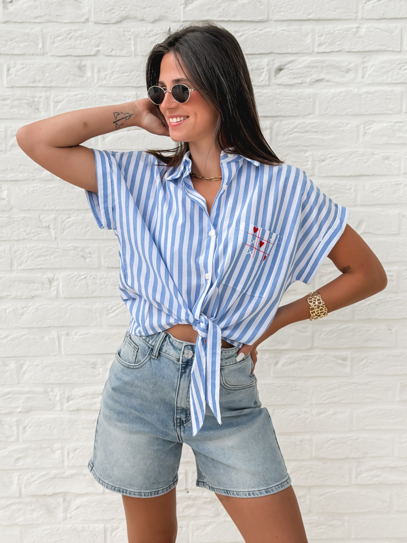 Chemise lignée Croatia - Bleu Chemise lignée Croatia - Bleu