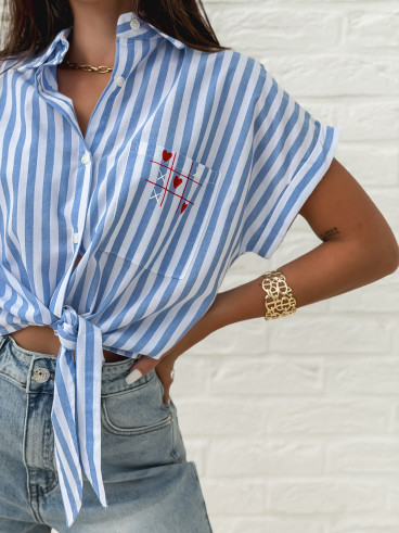 Chemise lignée Croatia - Bleu