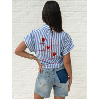 Chemise lignée Croatia - Bleu