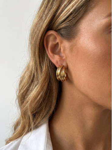 Boucles d'oreilles Feteha - Doré