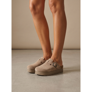 Mules en cuir Katalina - Beige