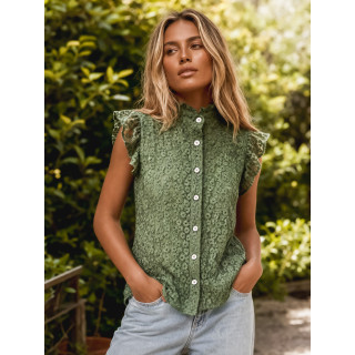 Blouse à motifs Abigail - Kaki