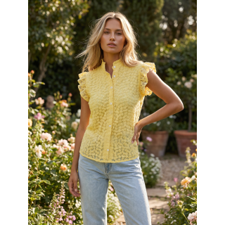 Blouse à motifs Abigail - Jaune