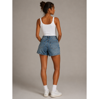 Jupe short en jeans Nelly - Bleu