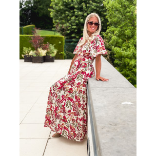 Robe à motifs Mazelina - Ecru