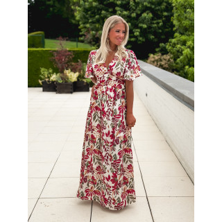 Robe à motifs Mazelina - Ecru