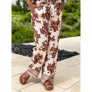 Pantalon Suzanna - Blanc/Chocolat