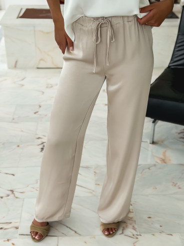 Pantalon satiné Molya - Champagne Pantalon satiné Molya - Champagne