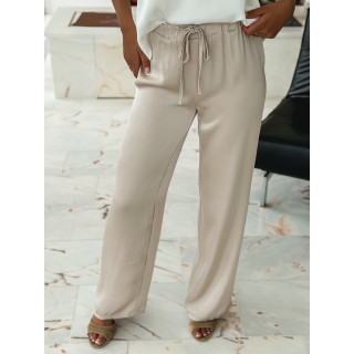 Pantalon satiné Molya - Champagne