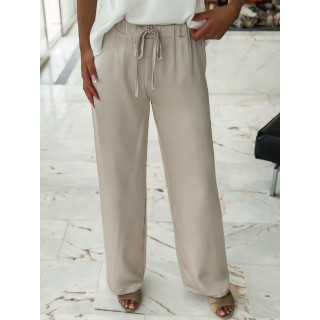 Pantalon satiné Molya - Champagne
