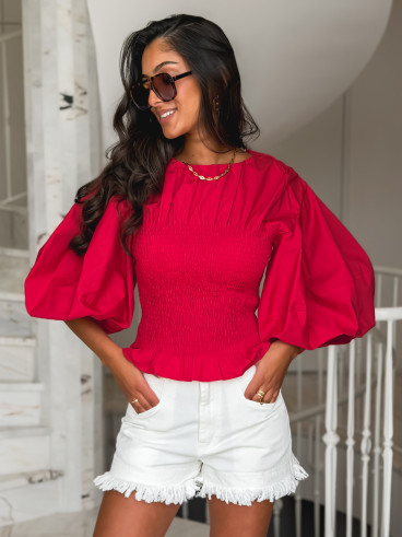 Blouse Abigaëlle - Rouge