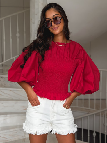 Blouse Abigaëlle - Rouge