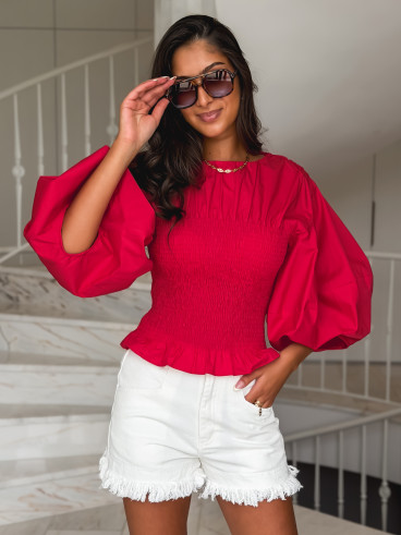 Blouse Abigaëlle - Rouge