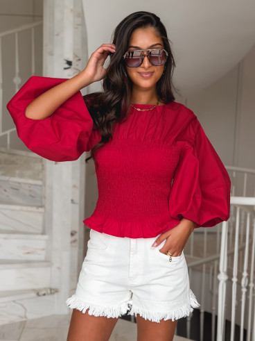 Blouse Abigaëlle - Rouge