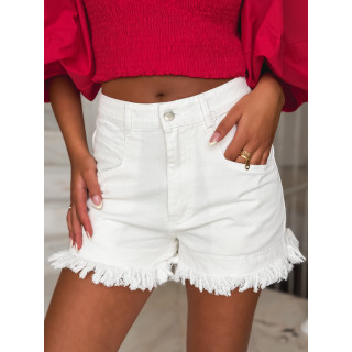 Short en jeans Masila - Blanc