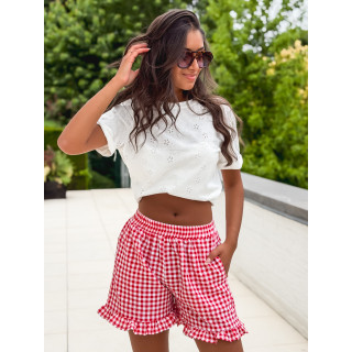 Short vichy Nohélia - Rouge/Blanc