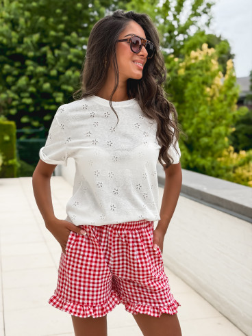 Short vichy Nohélia - Rouge/Blanc