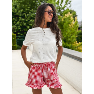 Short vichy Nohélia - Rouge/Blanc
