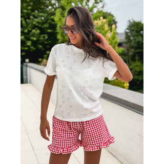 Short vichy Nohélia - Rouge/Blanc