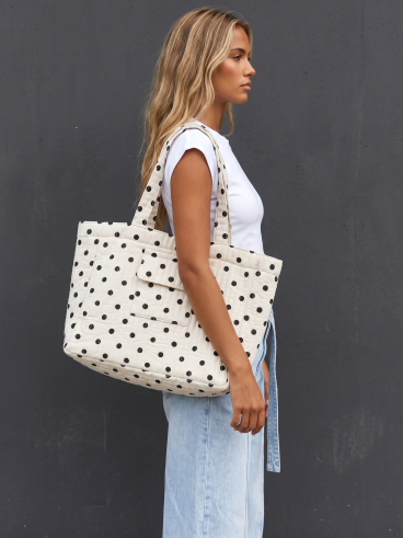 Sac à pois Carya - Crème