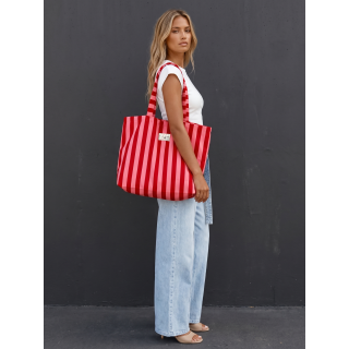 Sac "La vie est belle" - Rouge/Rose