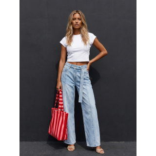 Sac "La vie est belle" - Rouge/Rose