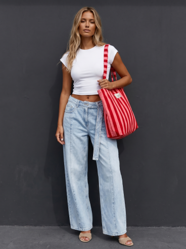 Sac "La vie est belle" - Rouge/Rose Sac "La vie est belle" - Rouge/Rose