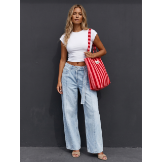Sac "La vie est belle" - Rouge/Rose