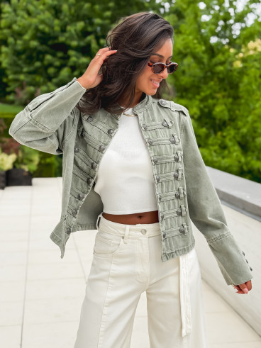 Veste en jeans Rhéa - Kaki