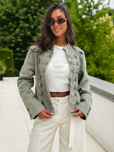 Veste en jeans Rhéa - Kaki