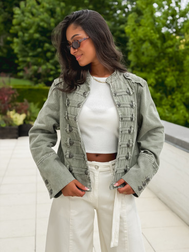 Veste en jeans Rhéa - Kaki